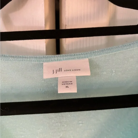 J. Jill Aqua V-Neck Short Sleeve Top - Picture 3 of 7